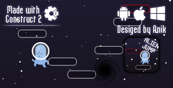 Alien Jump - HTML5 Game (CAPX)